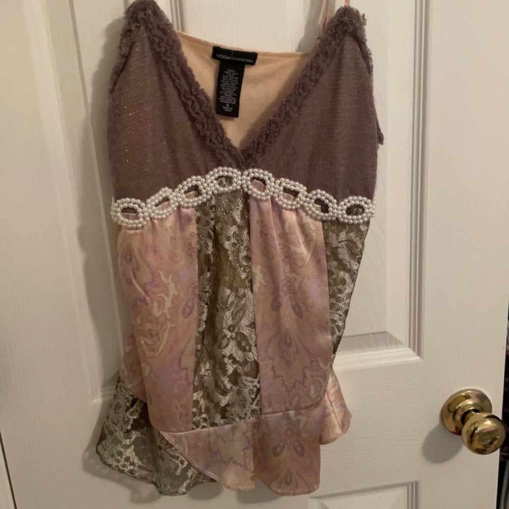 Mods International 100% Silk Tank Top - image 1